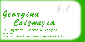 georgina csizmazia business card